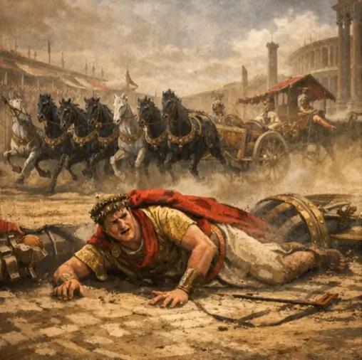 Нерон, падающий с колесницы.