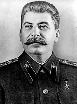Portrait of Joseph Vissarionovich Stalin in military uniform