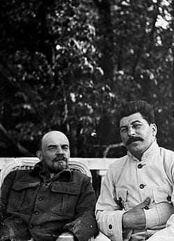 Photo of Lenin and Stalin together