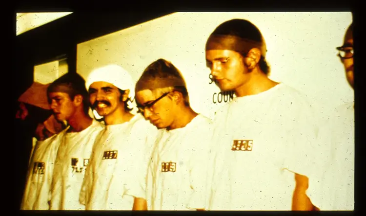 “Prisoners” participating in the Stanford University experiment.