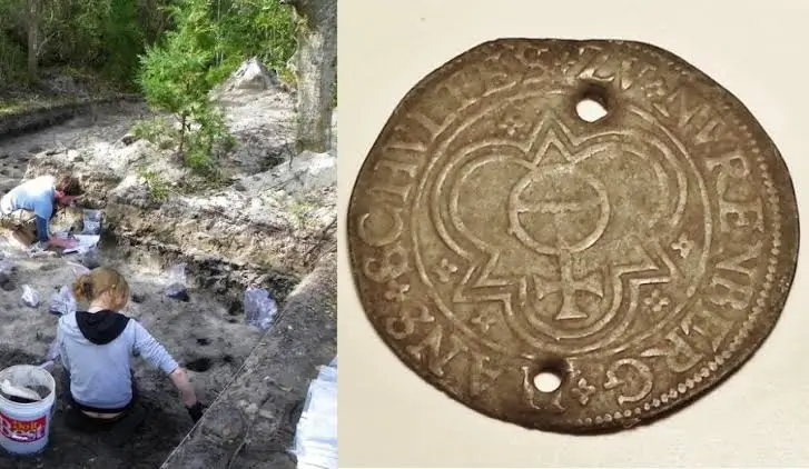 Archaeological excavations on Hatteras Island, 16th-century English artifacts.