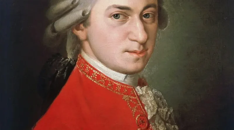 Portrait of Wolfgang Amadeus Mozart, Austrian composer and one of the greatest geniuses of classical music from the 18th century.
