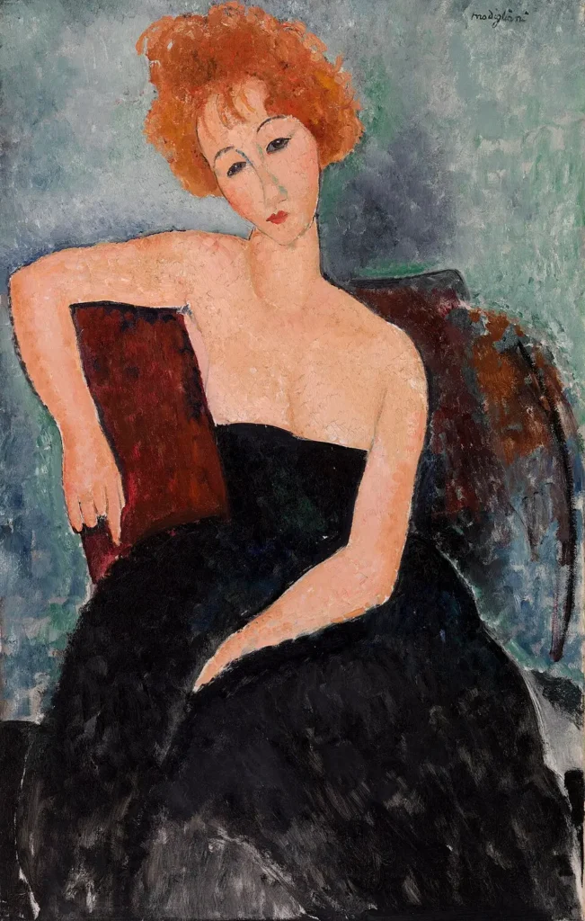 Amedeo Modigliani's Young Redheaded Girl in Evening Dress (1918)
