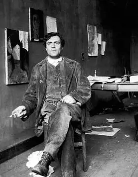 Portrait photograph of Amedeo Modigliani