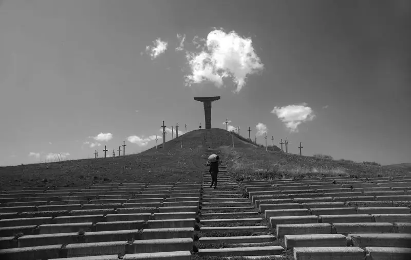 Didgori Memorial dedicated to King David IV the Builder and the Battle of Didgori, Georgia.