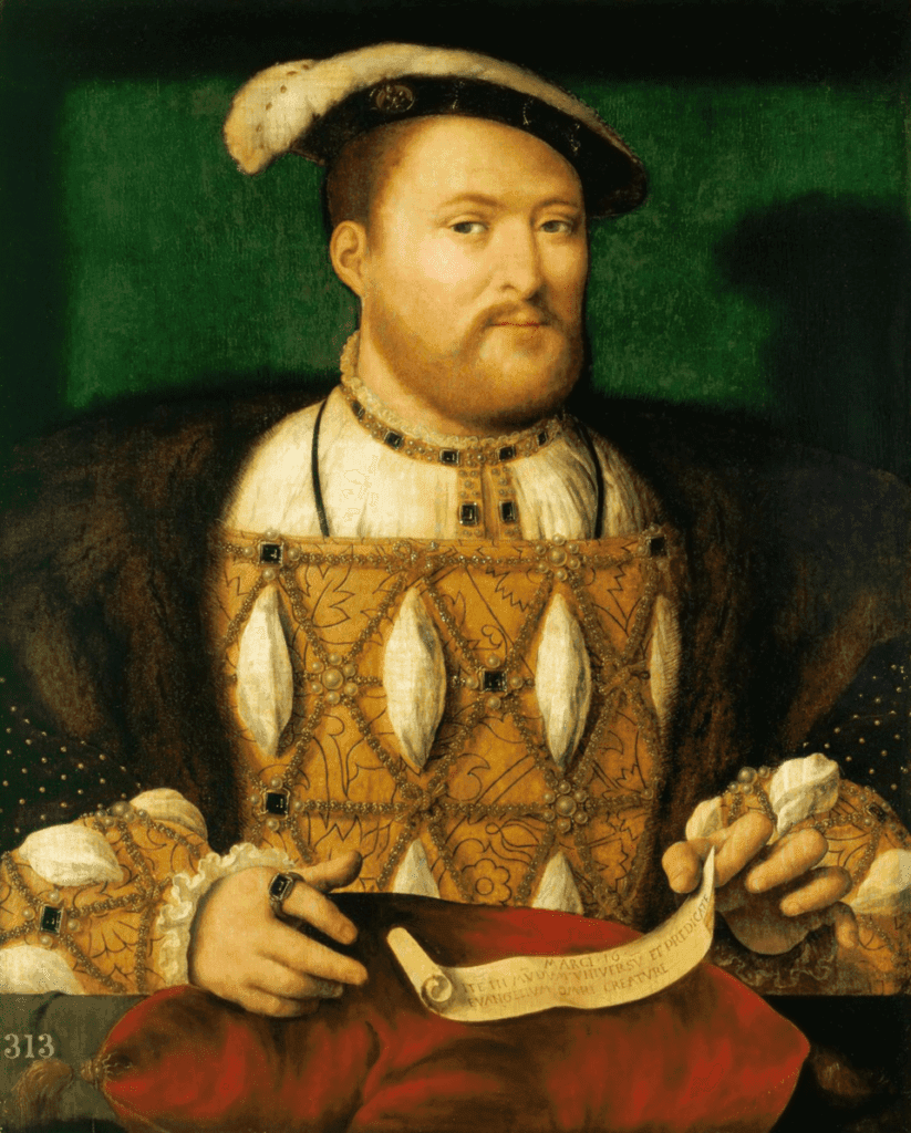 Portrait of King Henry VIII of England from the 16th century