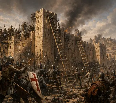 The Crusader siege of Jerusalem in 1099