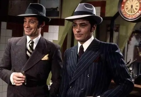 Alain Delon and Jean-Paul Belmondo in Borsalino, 1970