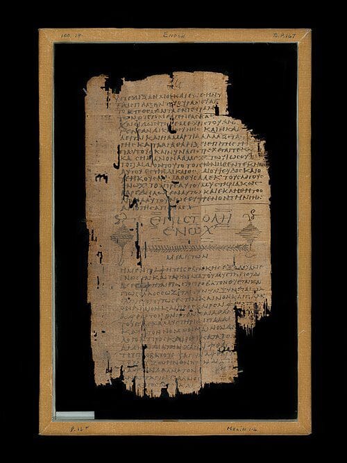 Greek papyrus fragment of the Book of Enoch from the Chester Beatty Library collection, 4th century