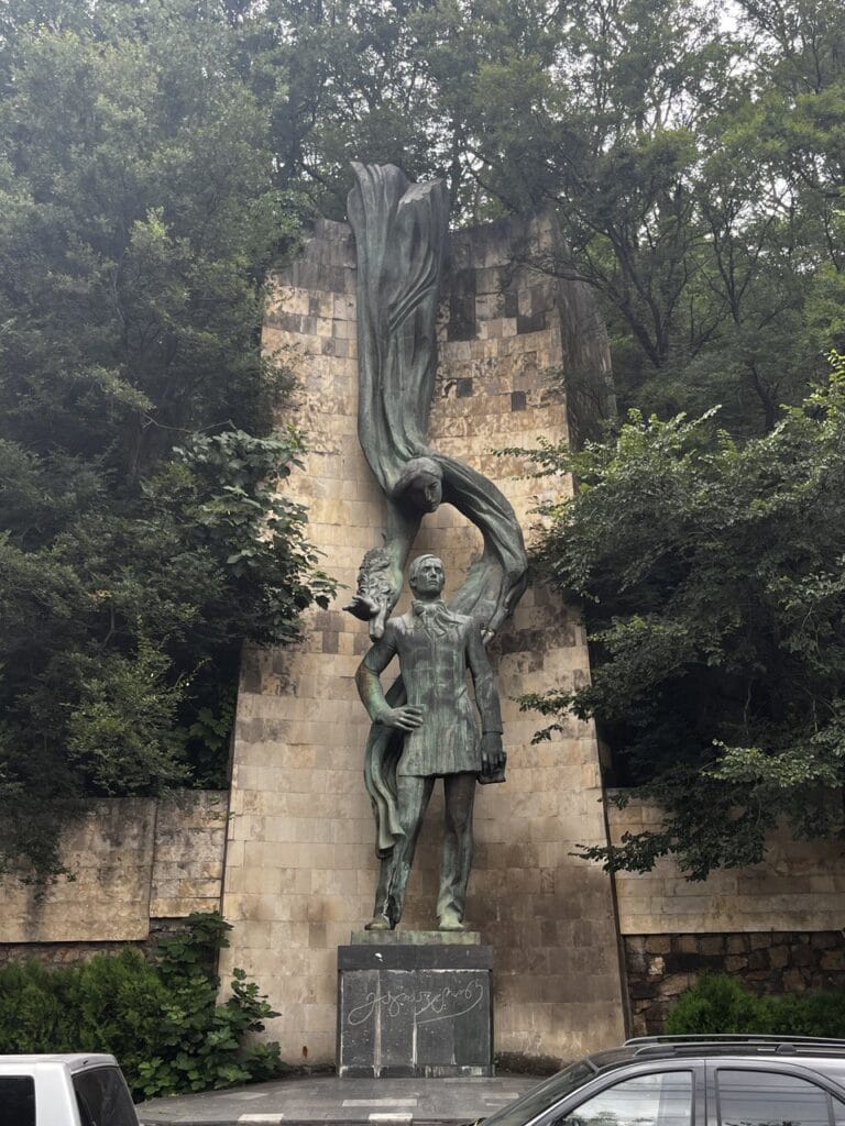 Monument to Galaktion Tabidze in Kutaisi, Georgia.