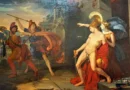 The death of Alcibiades — painting by Philippe Chéry, 1791