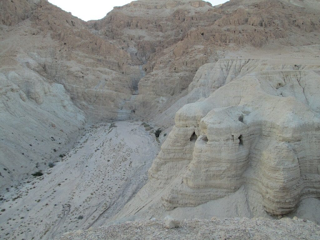 Qumran Caves and Wadi Qumran, where the Dead Sea Scrolls were discovered