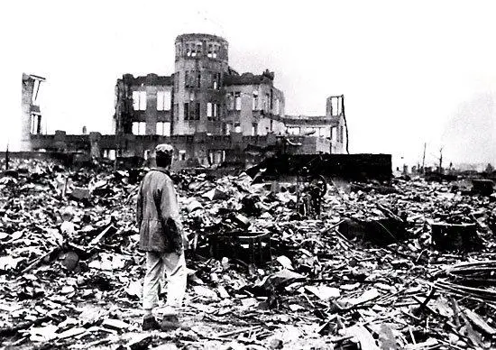 Hiroshima after the atomic bombing, 1945