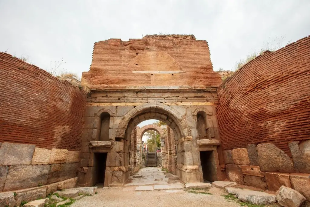 Ancient city walls of Nicaea in modern-day Iznik, Turkey