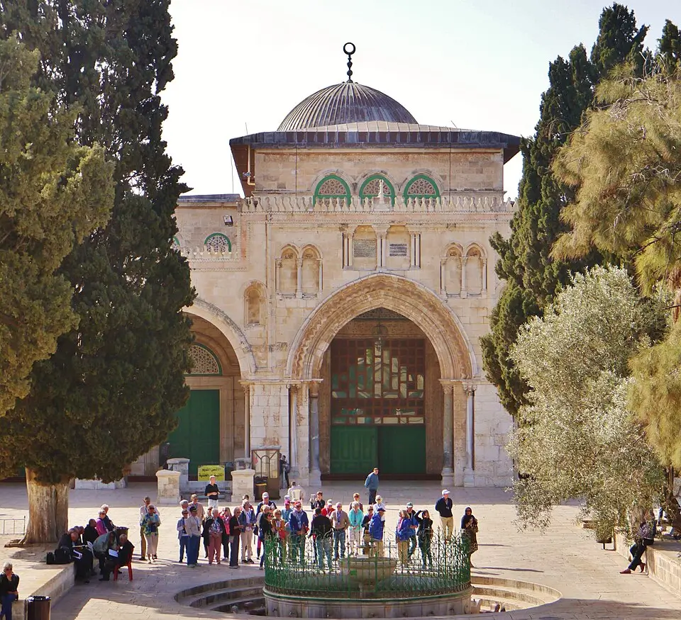 Facade of the Al-Aqsa Mosque on Jerusalem’s Temple Mount.