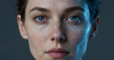 Deepfake — an AI-manipulated human face