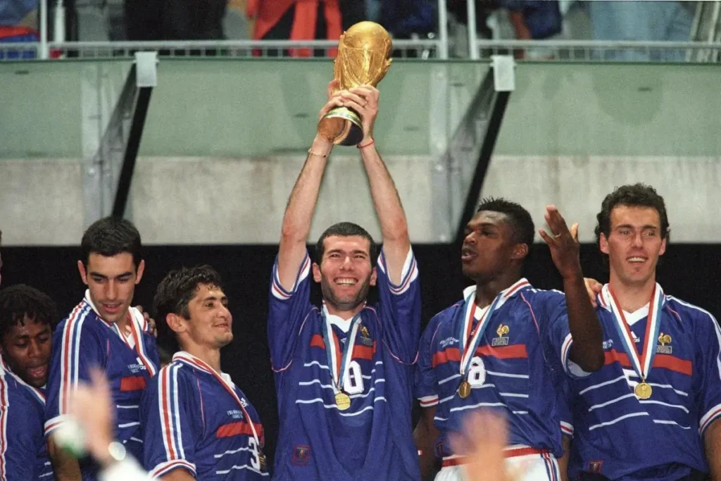 Zinedine Zidane with France at the 1998 FIFA World Cup